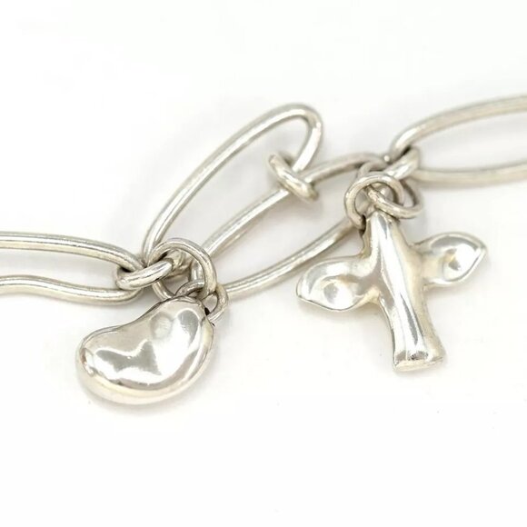 Tiffany & Co. Dove Teardrop Bean Heart Bracelet 6.7" Silver 925 Auth w/Bag - Picture 8 of 16